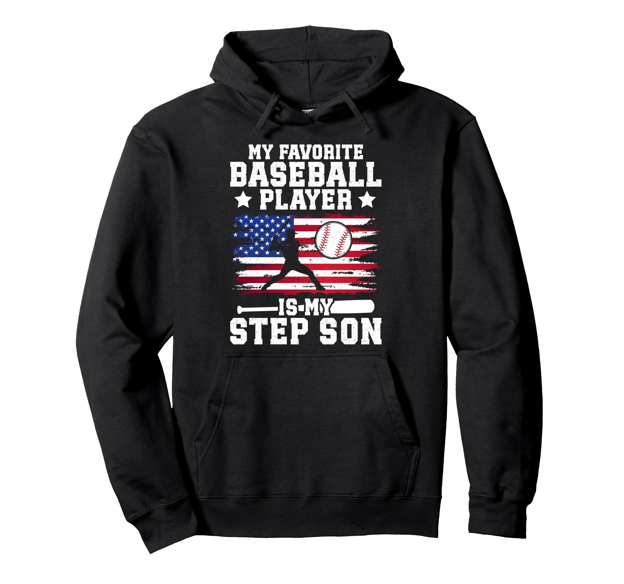 Proud Baseball Step Dad Baseball Hoodie - Aesthetic Graphic for Adults - T-Shirt, Sweatshirt, Hoodie