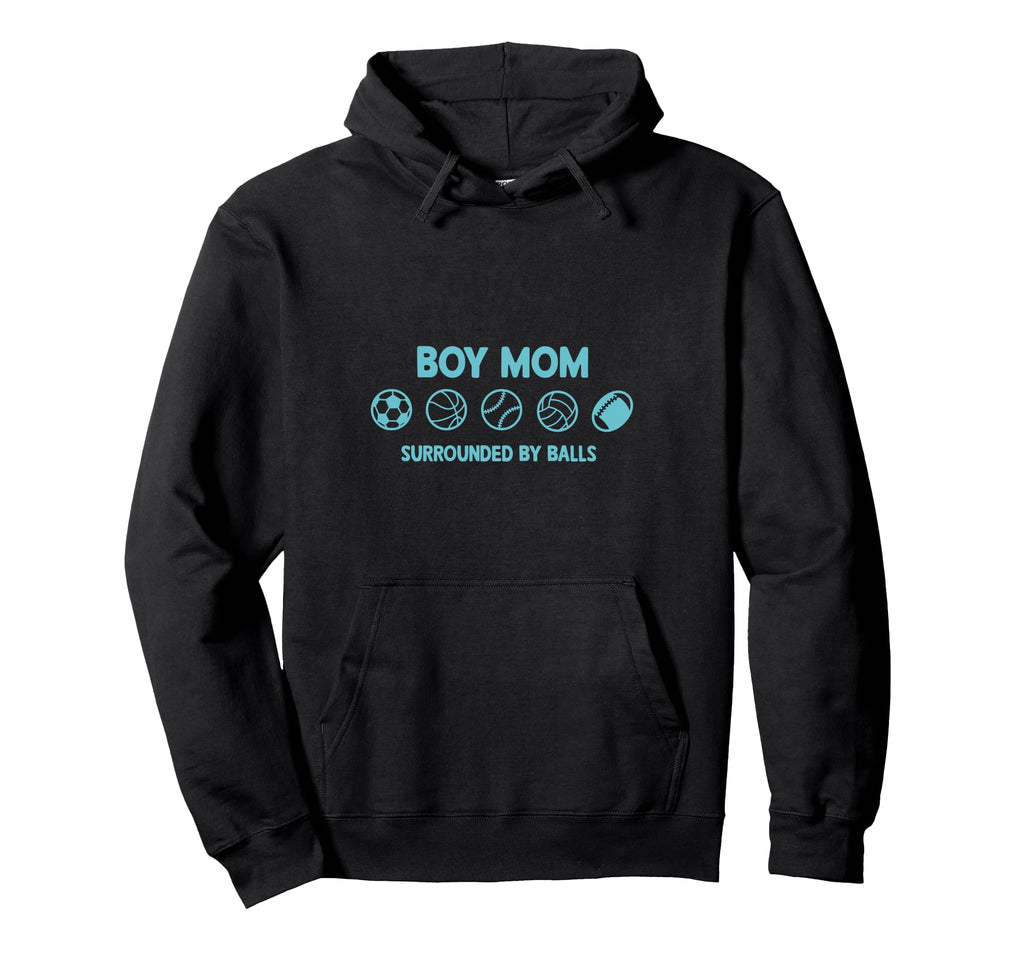 Mom Surrounded Balls Hoodie - Minimalist Print Men Women - T-Shirt, Sweatshirt, Hoodie