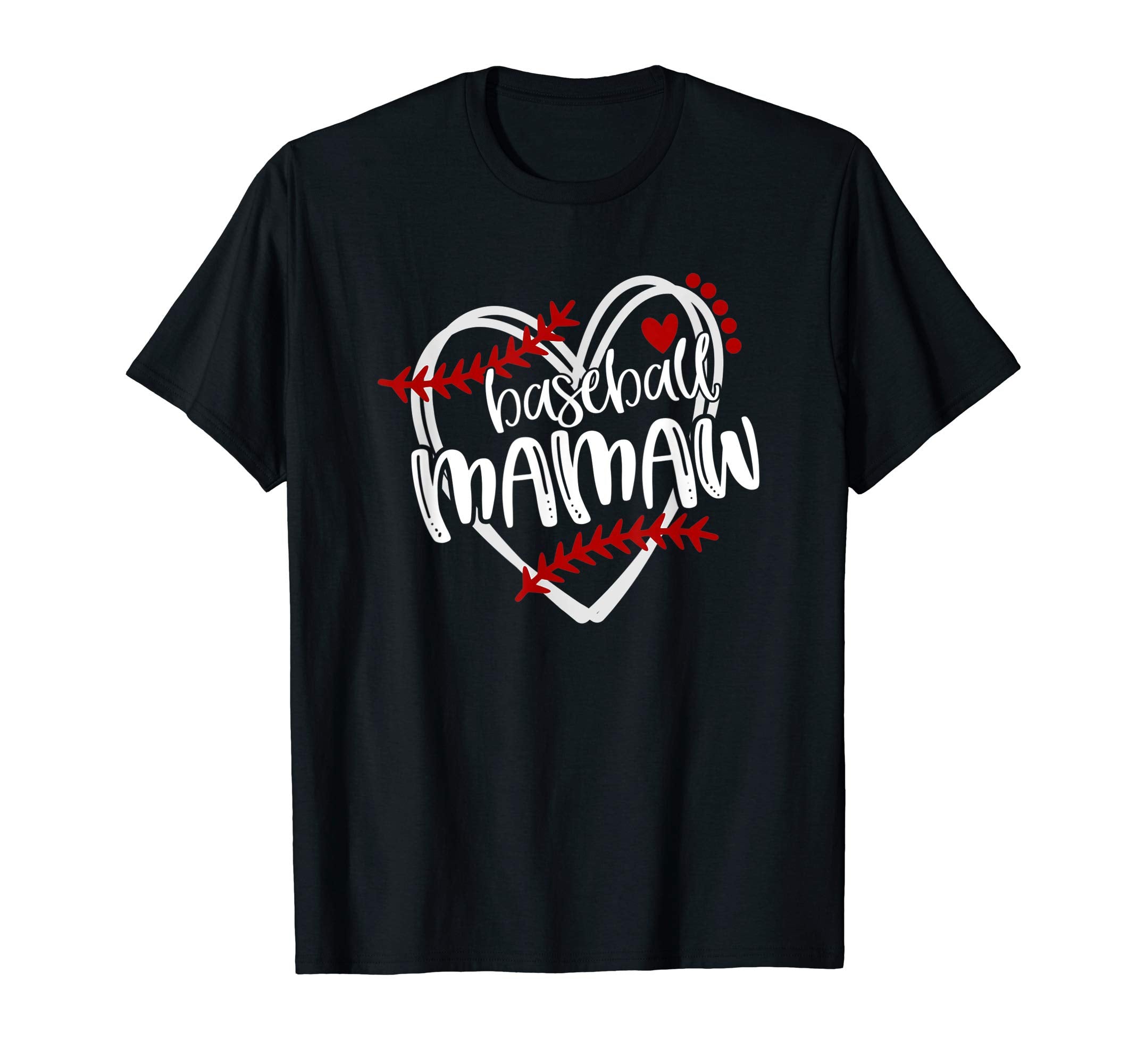 Baseball Heart Mamaw Grandma Trendy T-Shirt - Unique Graphic for Adults - T-Shirt, Sweatshirt, Hoodie