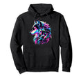 Wolf Vaporwave Aesthetic 80S 90S Hoodie - Casual Everyday Wear Men Women - T-Shirt, Sweatshirt, Hoodie