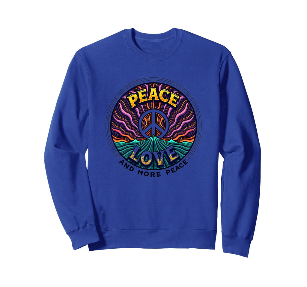 Hippie Peace Love 60S Groovy Sweatshirt - Graphic Print Men Women - T-Shirt, Sweatshirt, Hoodie