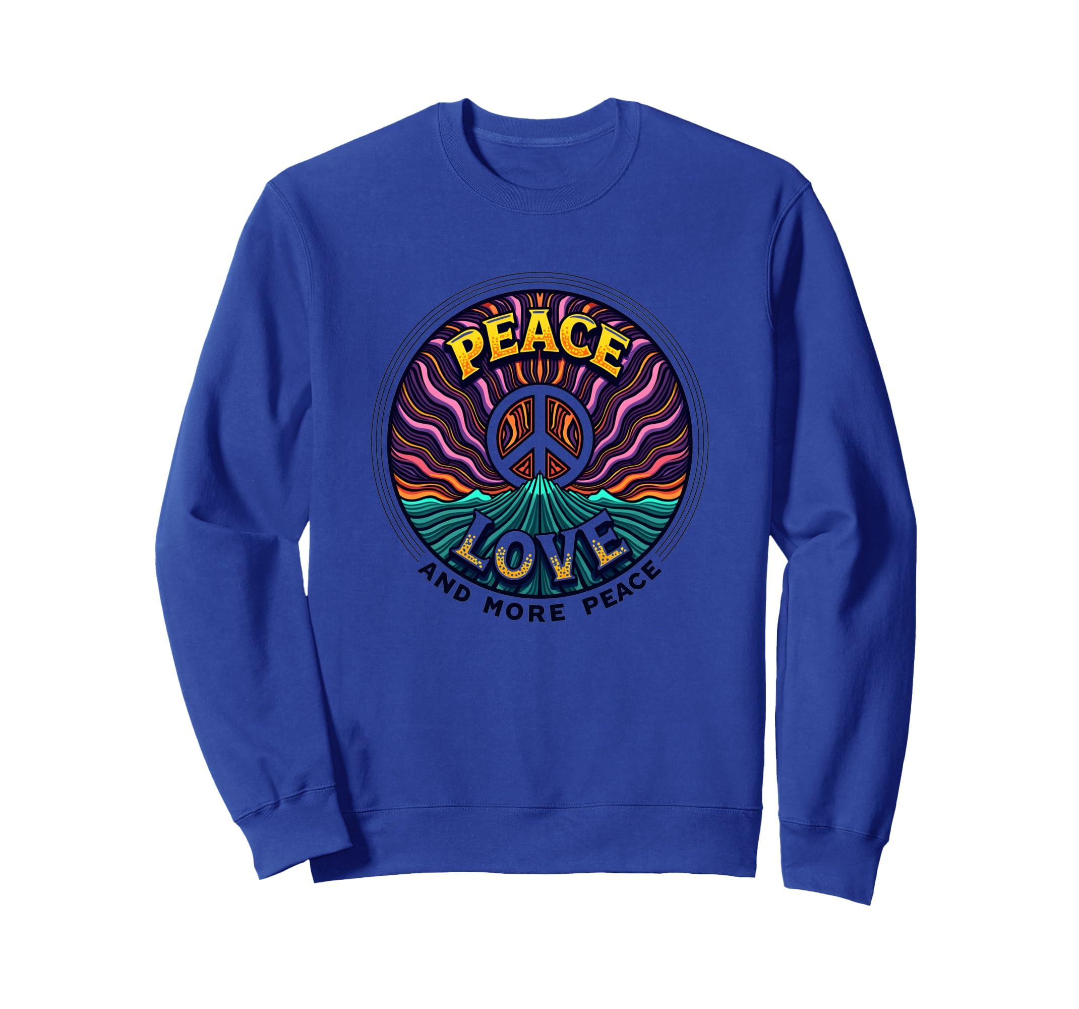 Hippie Peace Love 60S Groovy Sweatshirt - Graphic Print Men Women - T-Shirt, Sweatshirt, Hoodie