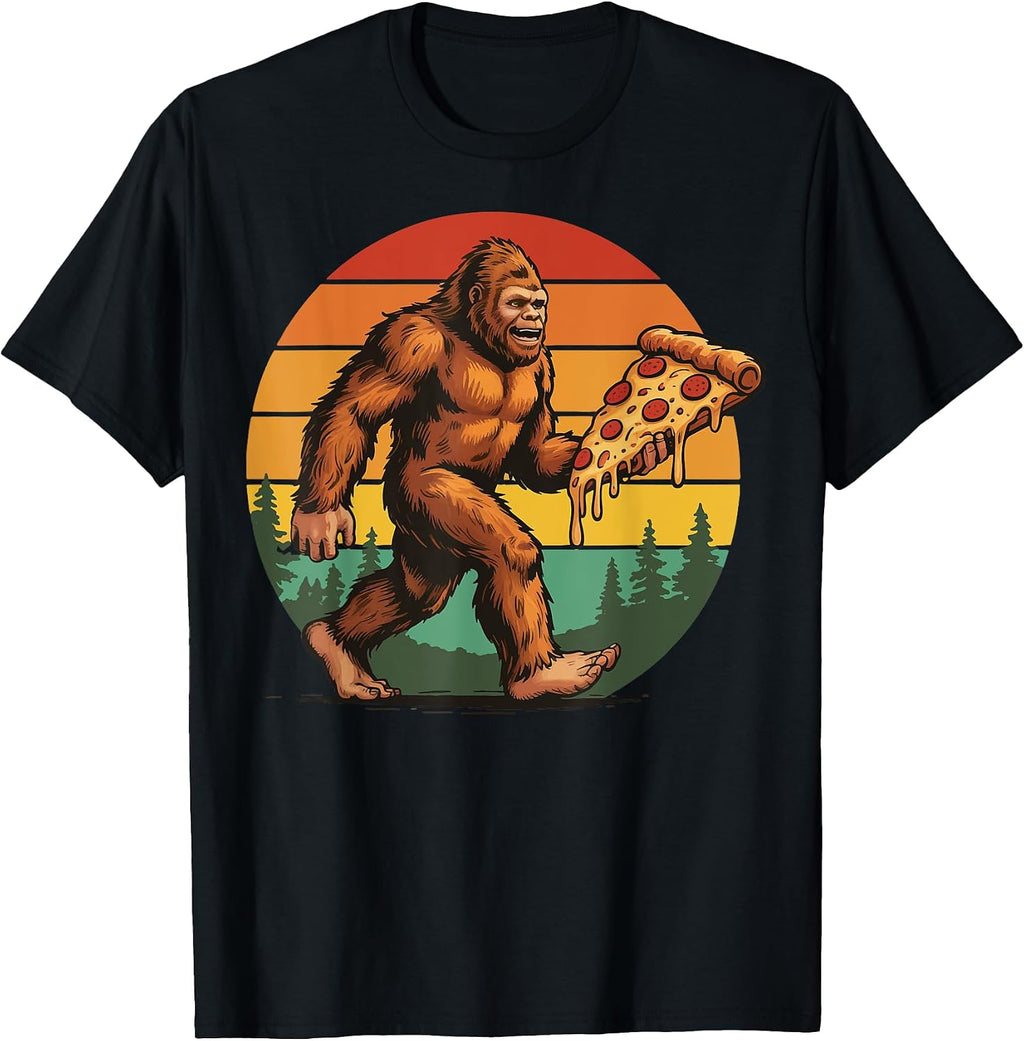 Pizza Lover Foodie Food Sasquatch Yeti - Adult & Kids T-Shirts, Sweatshirts & Hoodies apparel design preview 1
