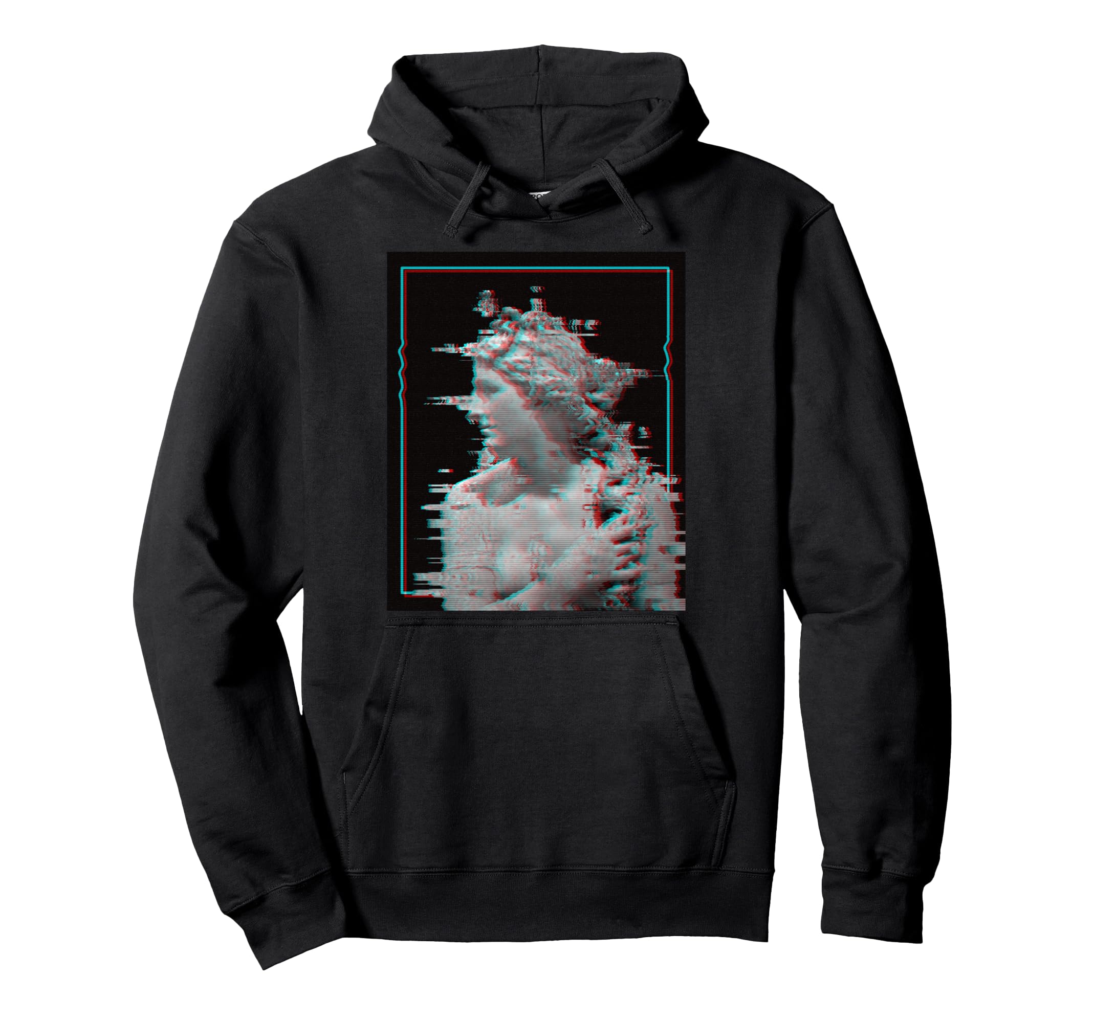 3D Glitch Art Aesthetic Vaporwave Hoodie - Casual Everyday Wear Men Women - T-Shirt, Sweatshirt, Hoodie
