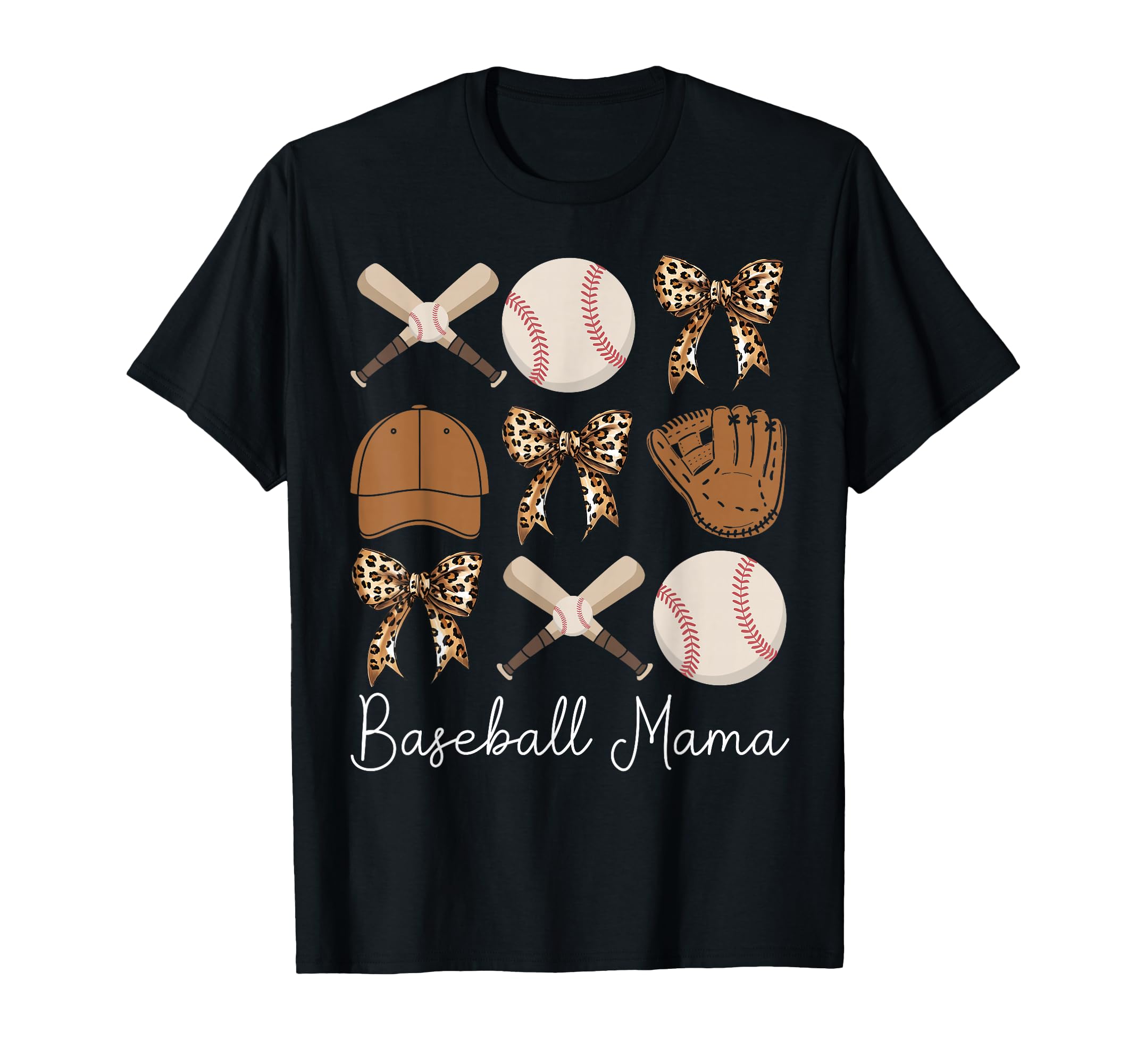 Baseball Mama Coquette Bow Baseball Mom T-Shirt - Graphic Print for Adults - T-Shirt, Sweatshirt, Hoodie