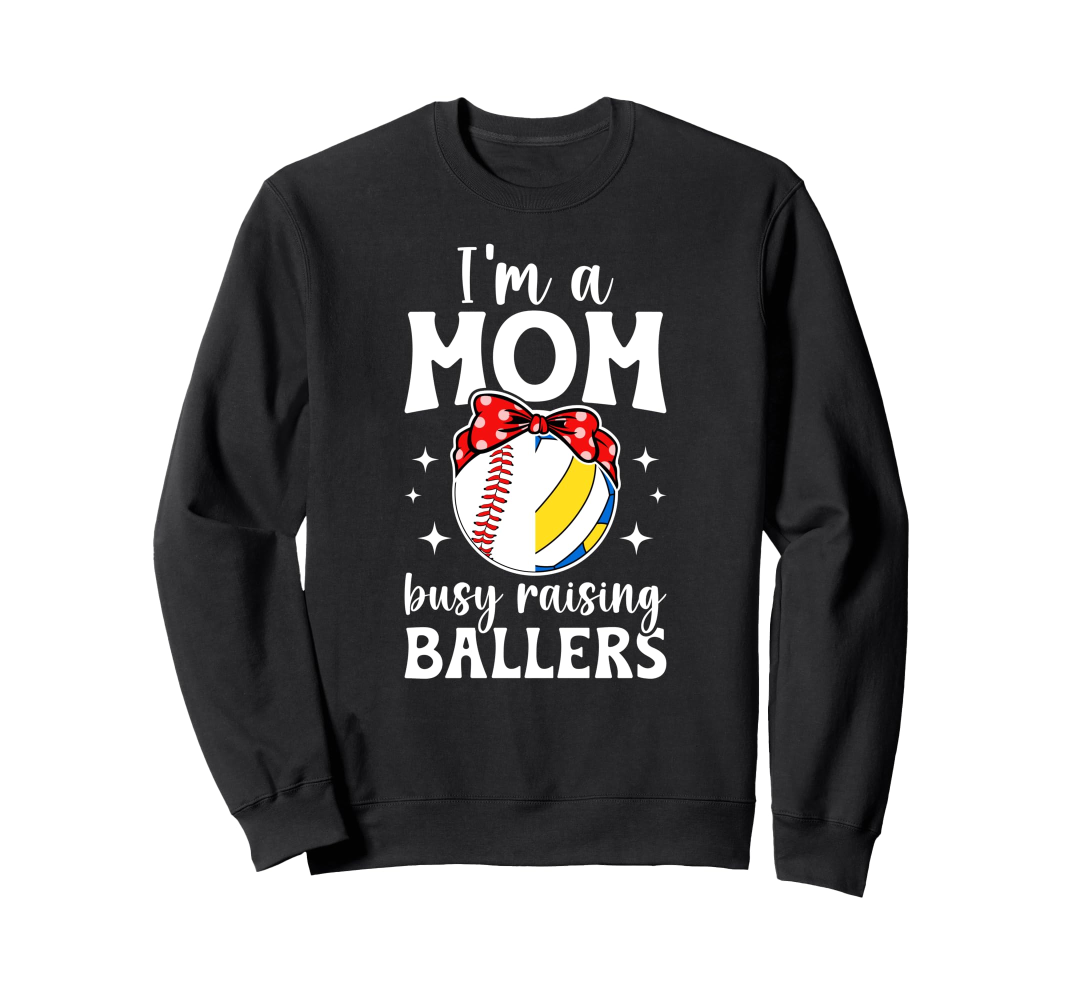 Im Mom Busy Raising Ballers Baseball Sweatshirt - Custom Art Print Unisex - T-Shirt, Sweatshirt, Hoodie