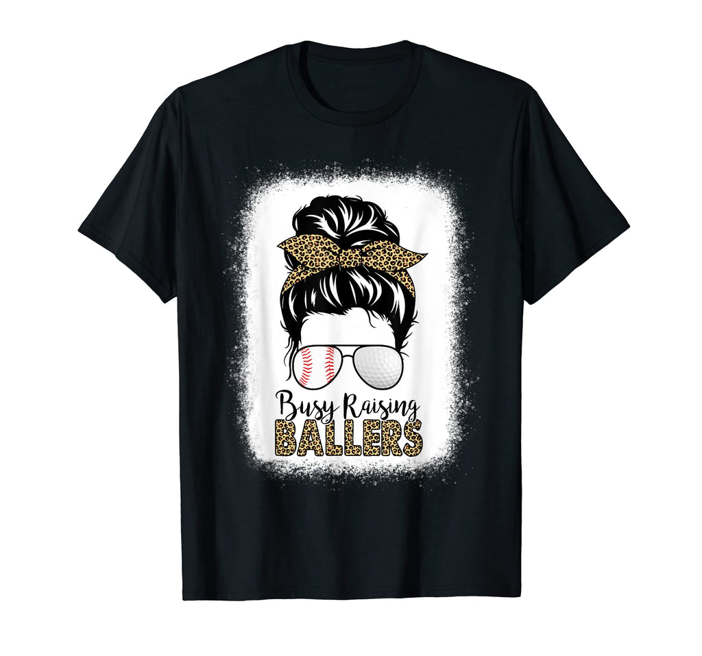 Golf And Baseball Mom Messy Bun T-Shirt - Unique Graphic for Adults - T-Shirt, Sweatshirt, Hoodie
