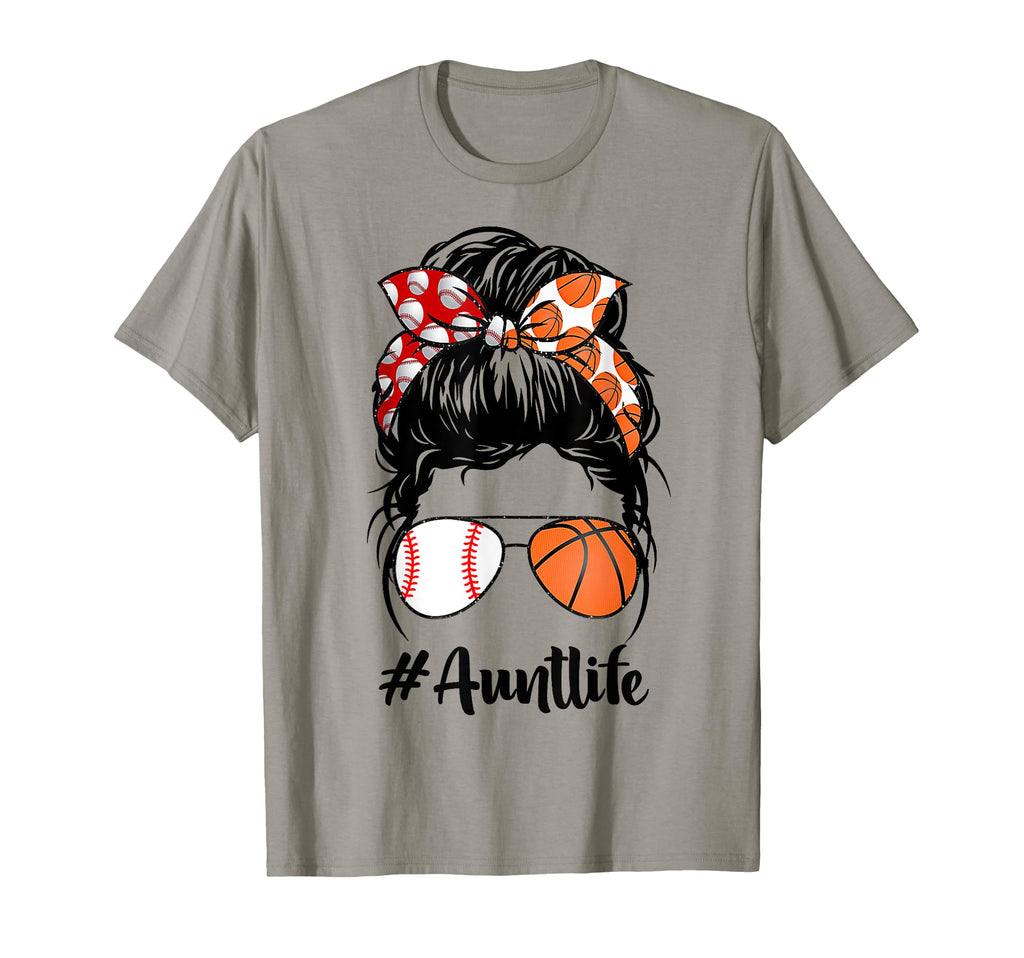 Aunt Life Baseball Basketball Aunt T-Shirt - Unique Graphic for Adults - T-Shirt, Sweatshirt, Hoodie