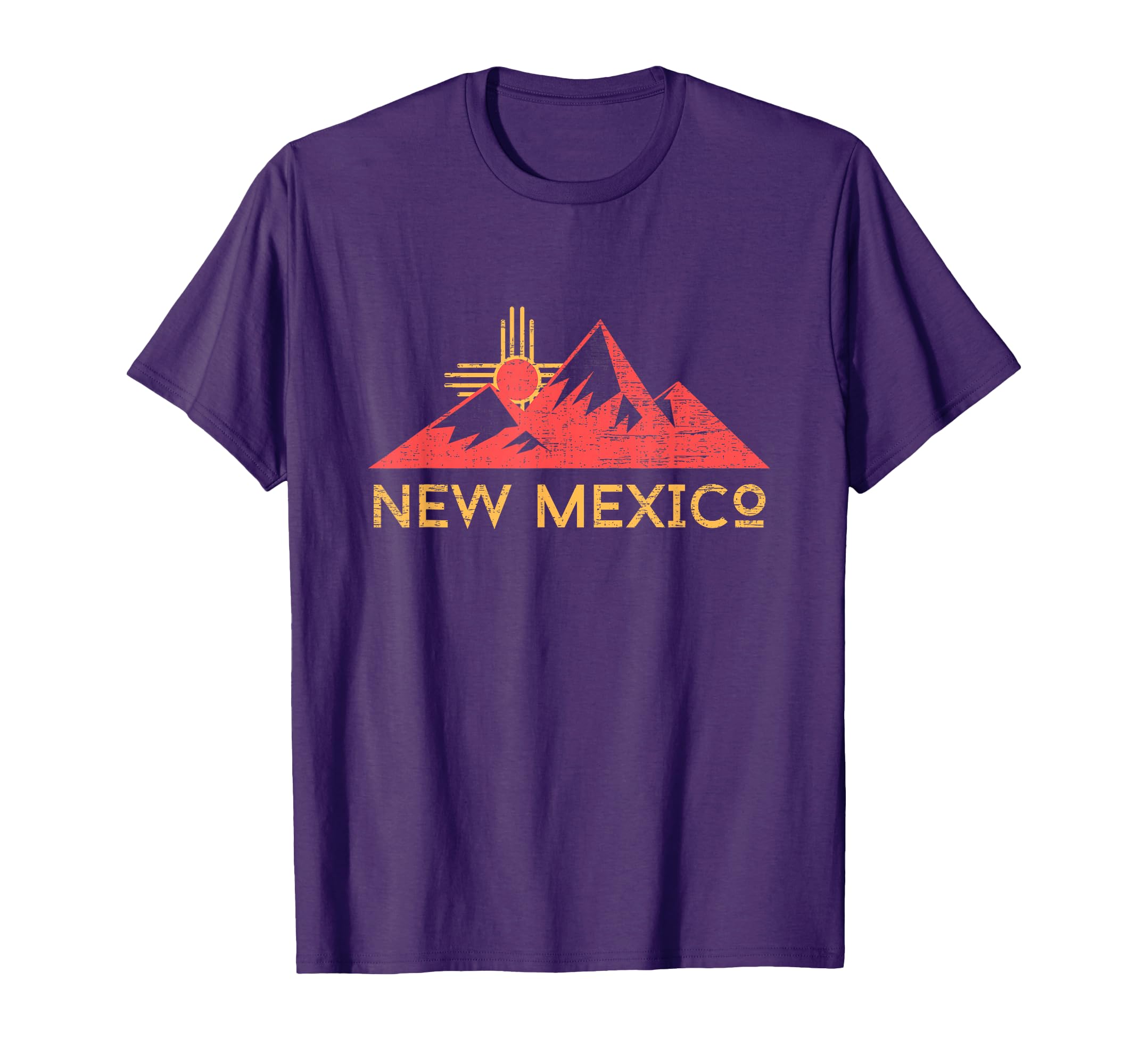 Zia Sun Symbol New Mexico Mountains T-Shirt - Novelty Apparel for Adults - T-Shirt, Sweatshirt, Hoodie