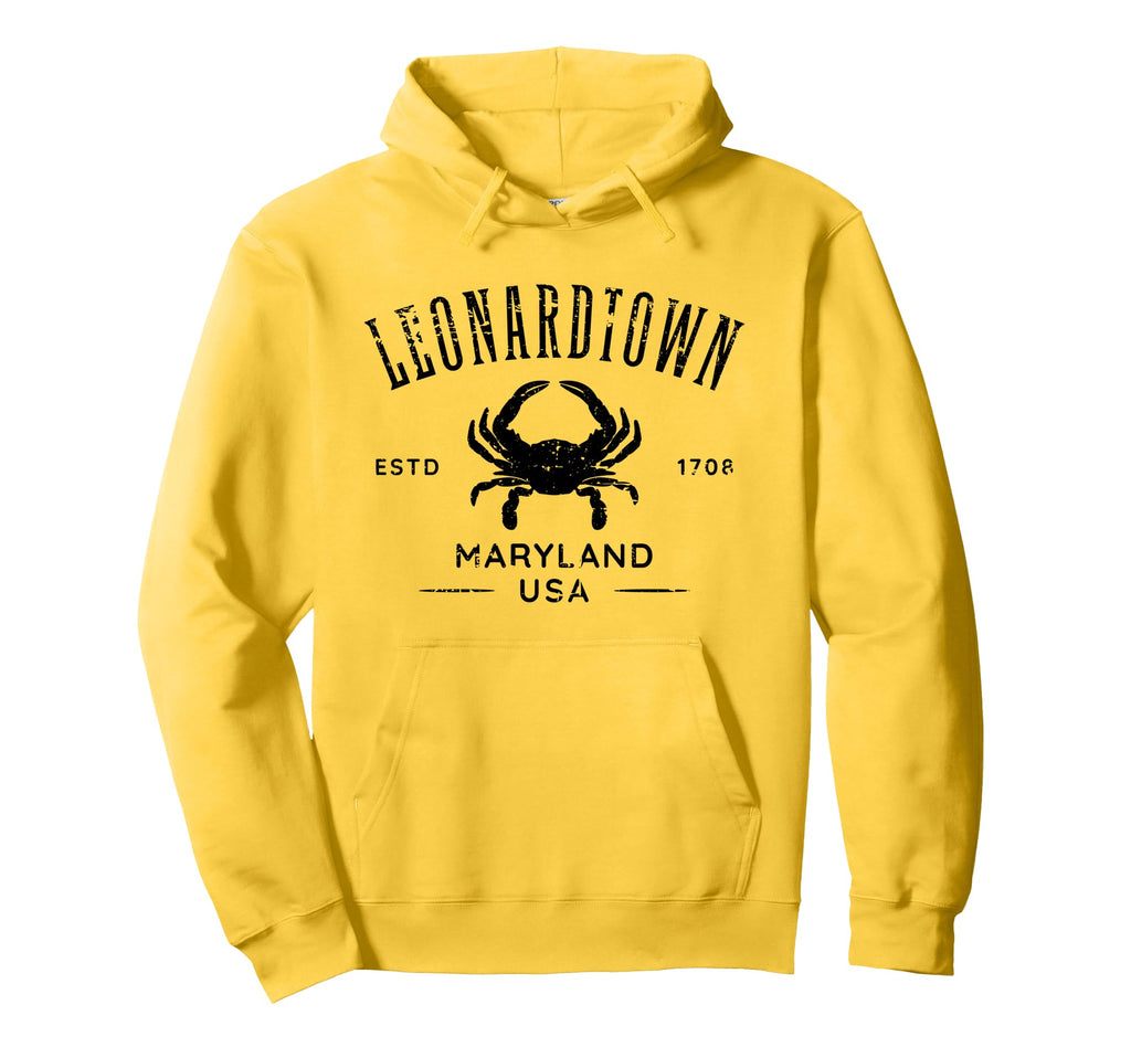 Leonardtown Maryland Distressed Hoodie - Casual Everyday Wear for Adults - T-Shirt, Sweatshirt, Hoodie