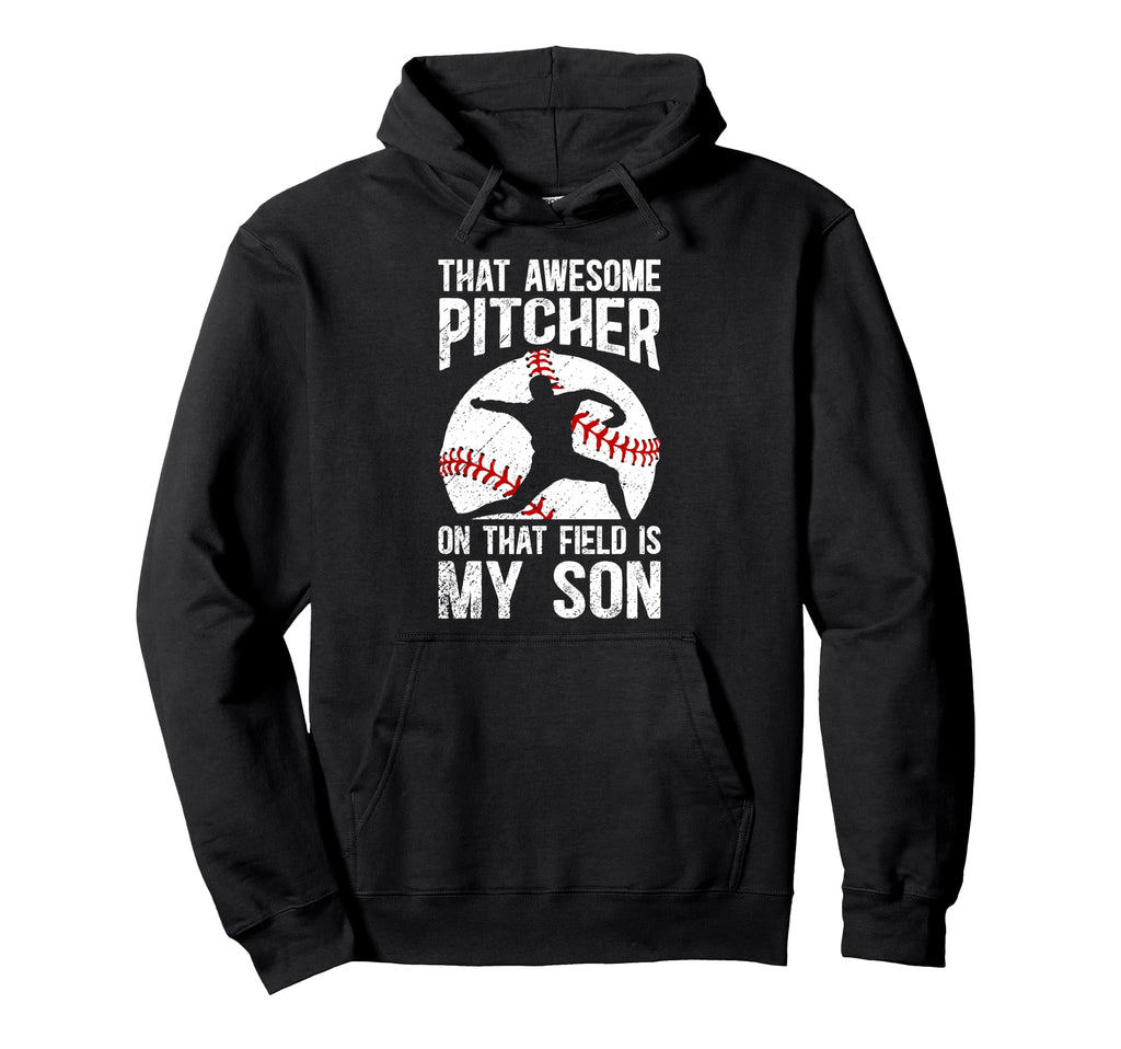 Baseball Pitcher Mom Proud Baseball Hoodie - Aesthetic Graphic Unisex - T-Shirt, Sweatshirt, Hoodie
