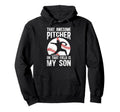 Baseball Pitcher Mom Proud Baseball Hoodie - Aesthetic Graphic Unisex - T-Shirt, Sweatshirt, Hoodie