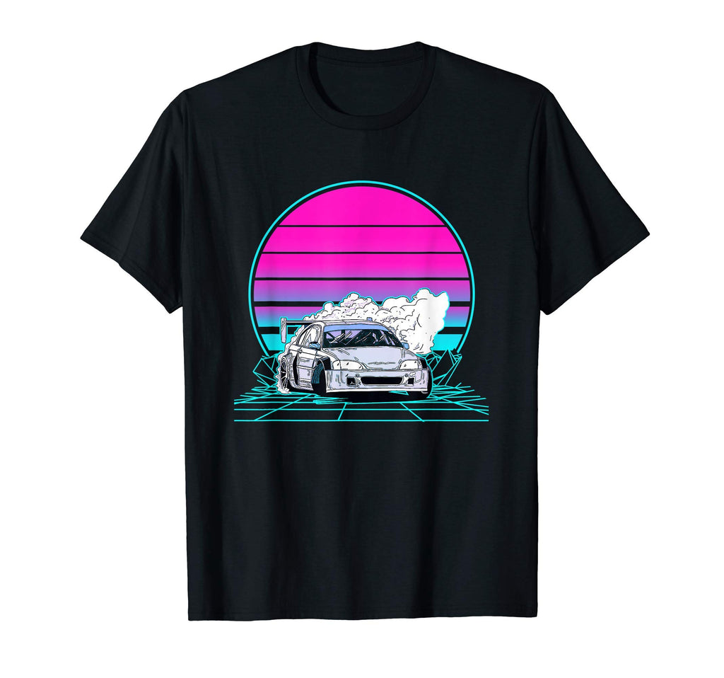 Sunset Drifting Car T-Shirt - Novelty Apparel Unisex - T-Shirt, Sweatshirt, Hoodie