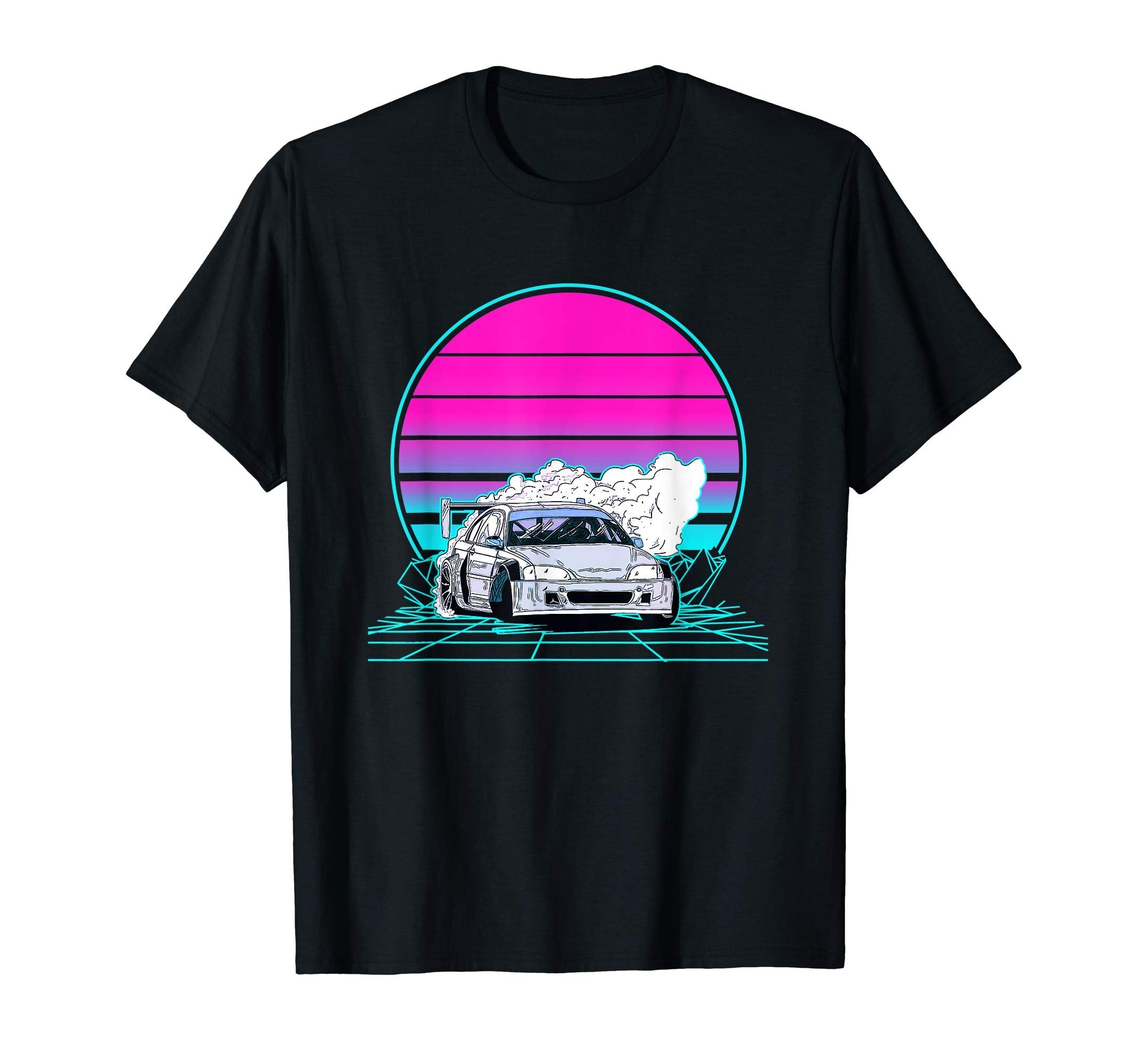 Sunset Drifting Car T-Shirt - Novelty Apparel Unisex - T-Shirt, Sweatshirt, Hoodie