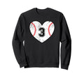 Baseball Heart Player 3 Baseball Sweatshirt - Novelty Apparel for Adults - T-Shirt, Sweatshirt, Hoodie