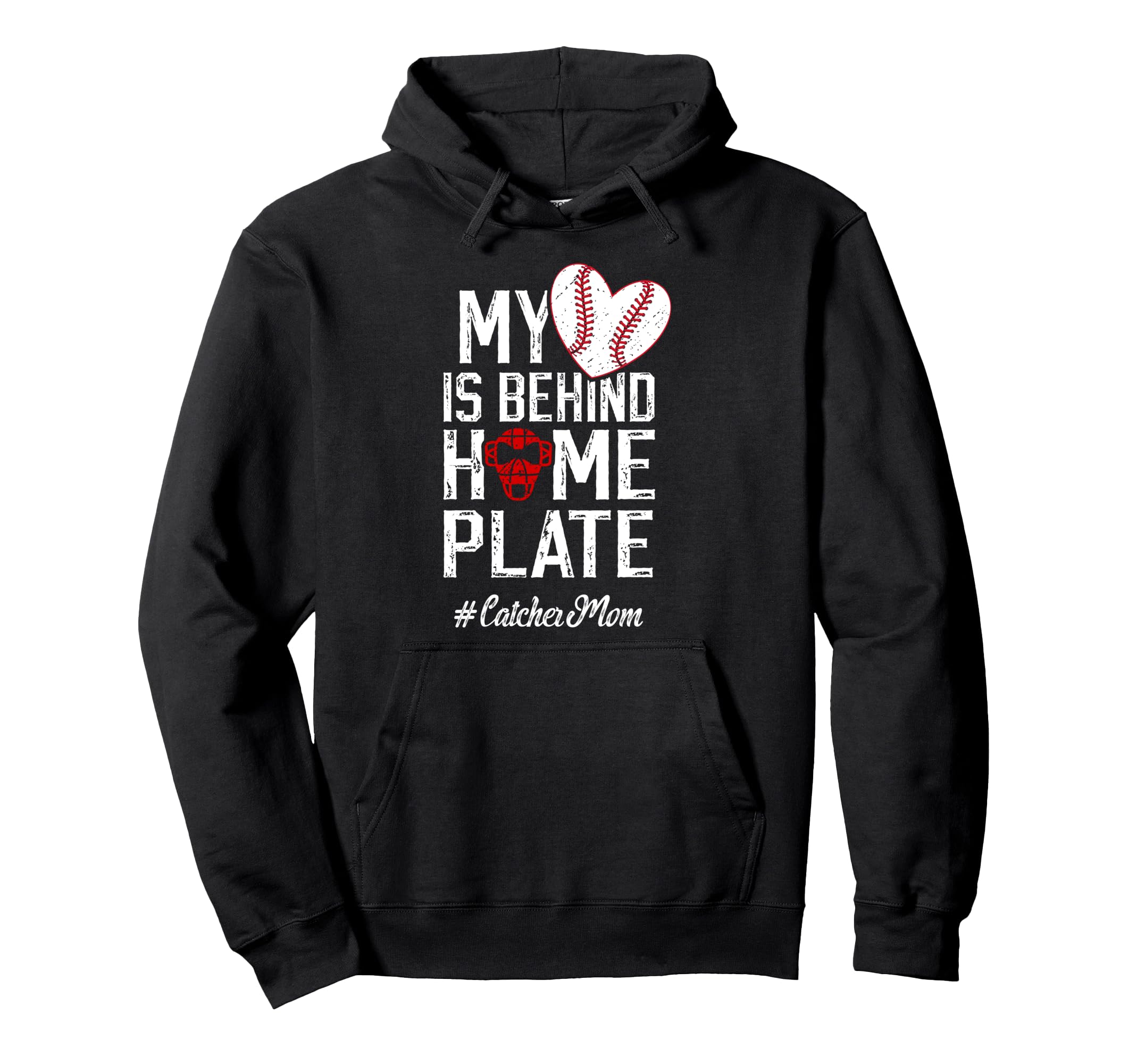 Proud Baseball Catcher Mom Baseball Hoodie - Custom Art Print Men Women - T-Shirt, Sweatshirt, Hoodie