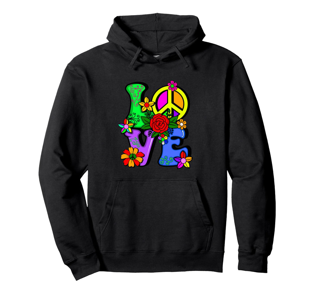60S 70S Flower Power Hippy Groovy Hoodie - Aesthetic Graphic for Adults - T-Shirt, Sweatshirt, Hoodie