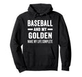Baseball And My Golden Mama Dog Lover Hoodie - Novelty Apparel Men Women - T-Shirt, Sweatshirt, Hoodie