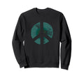 Hippie Peace Ban Bomb Distressed Sweatshirt - Custom Art Print Unisex - T-Shirt, Sweatshirt, Hoodie