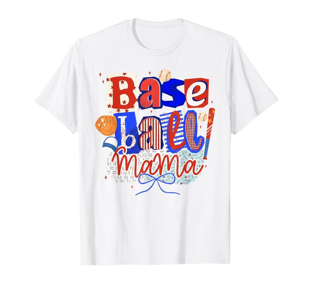 Baseball Mama Sports Mom Baseball Bat T-Shirt - Custom Art Print Unisex - T-Shirt, Sweatshirt, Hoodie