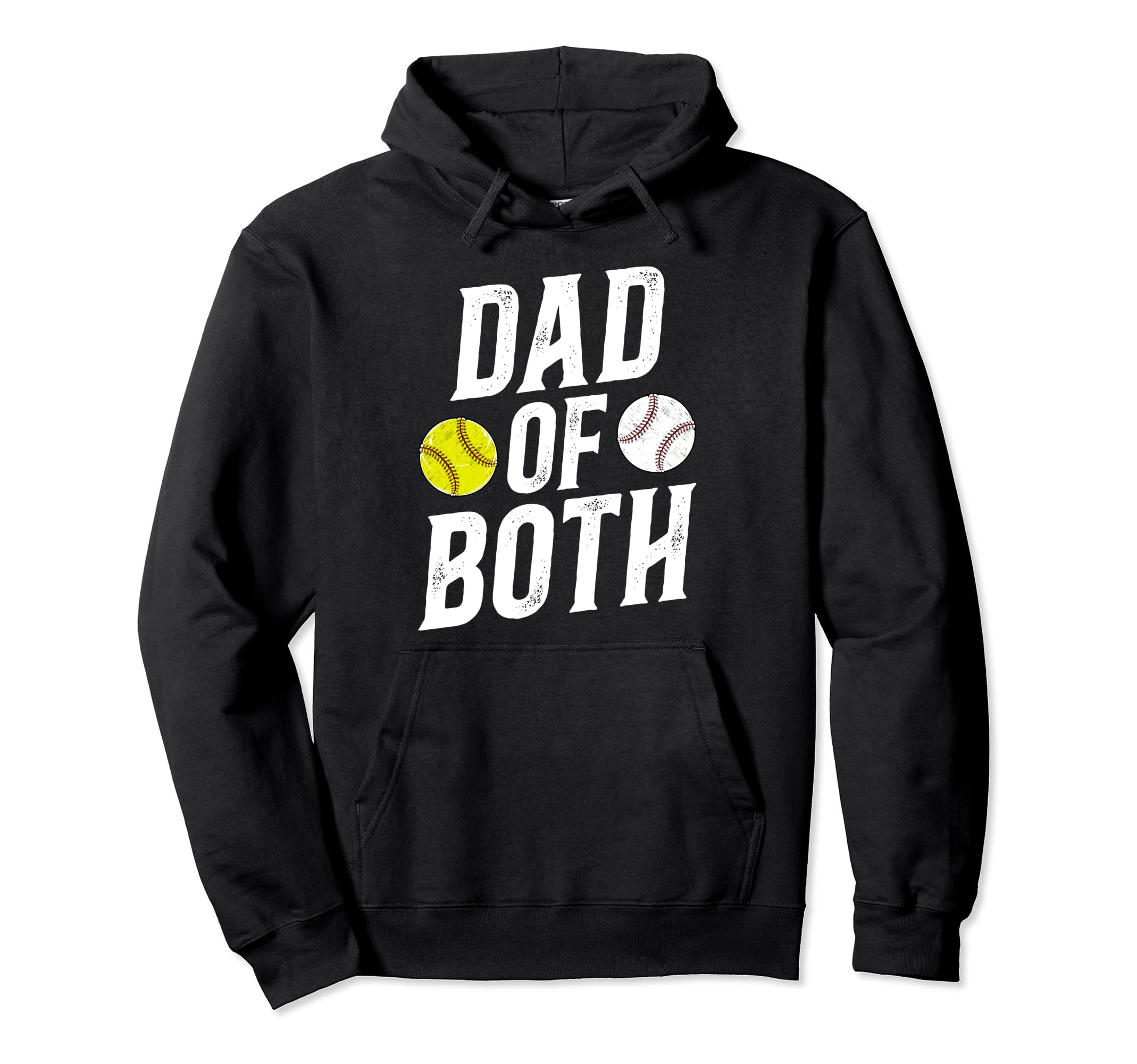 Dad Both Baseball Softball Dad Ballers Hoodie - Aesthetic Graphic Men Women - T-Shirt, Sweatshirt, Hoodie