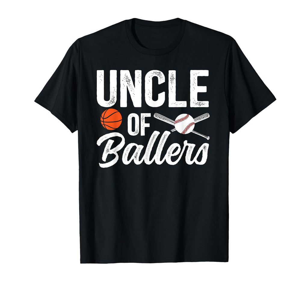Uncle Ballers Basketball Baseball Uncle T-Shirt - Custom Art Print Unisex - T-Shirt, Sweatshirt, Hoodie