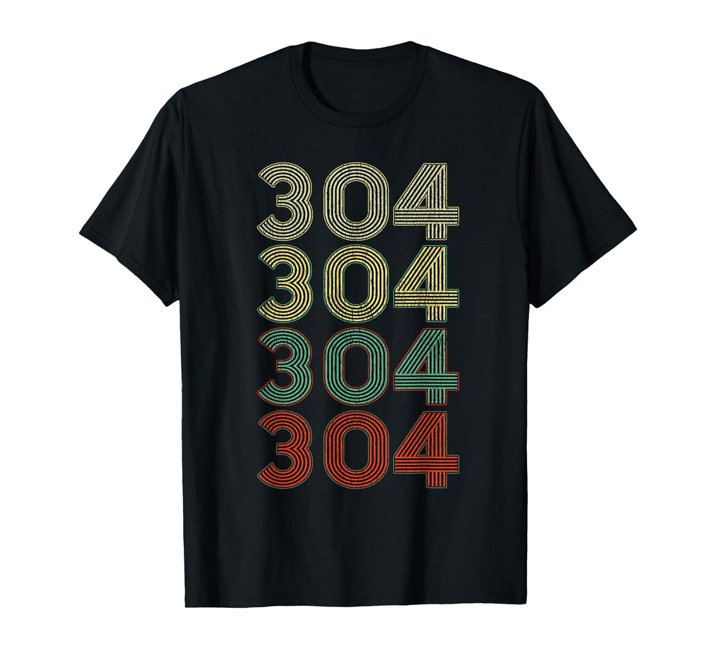 West Virgina 304 Area Code T-Shirt - Custom Art Print Unisex - T-Shirt, Sweatshirt, Hoodie