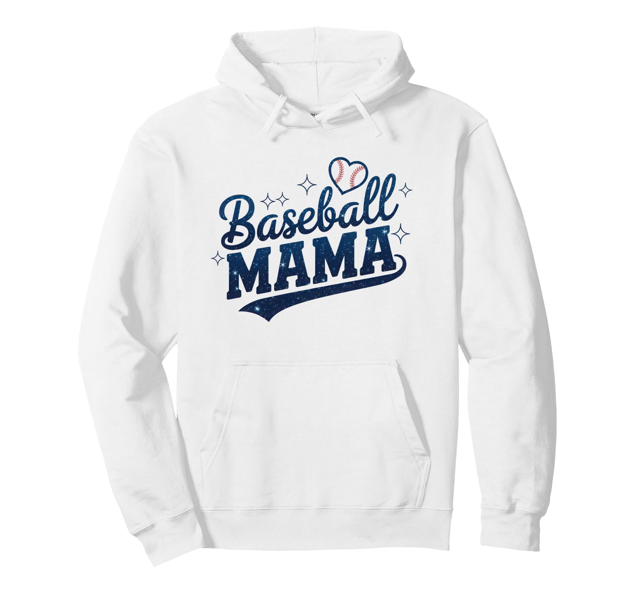 Sparkle Baseball Mama Womens Baseball Hoodie - Minimalist Print for Adults - T-Shirt, Sweatshirt, Hoodie