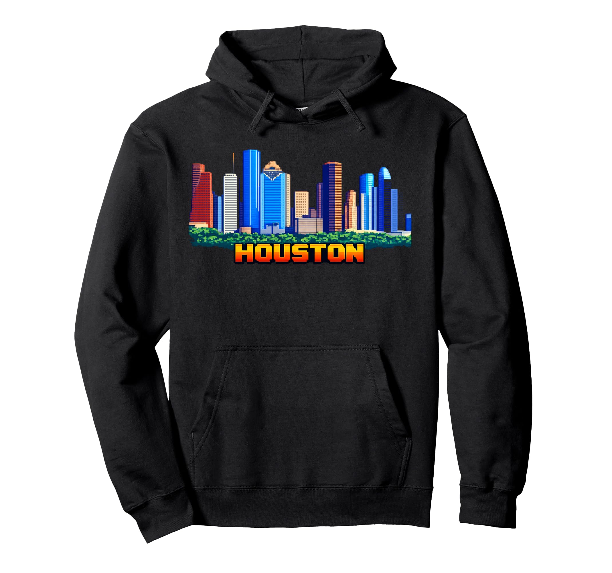 Houston 8 Bit Video Arcade Gamer Hoodie - Aesthetic Graphic for Adults - T-Shirt, Sweatshirt, Hoodie