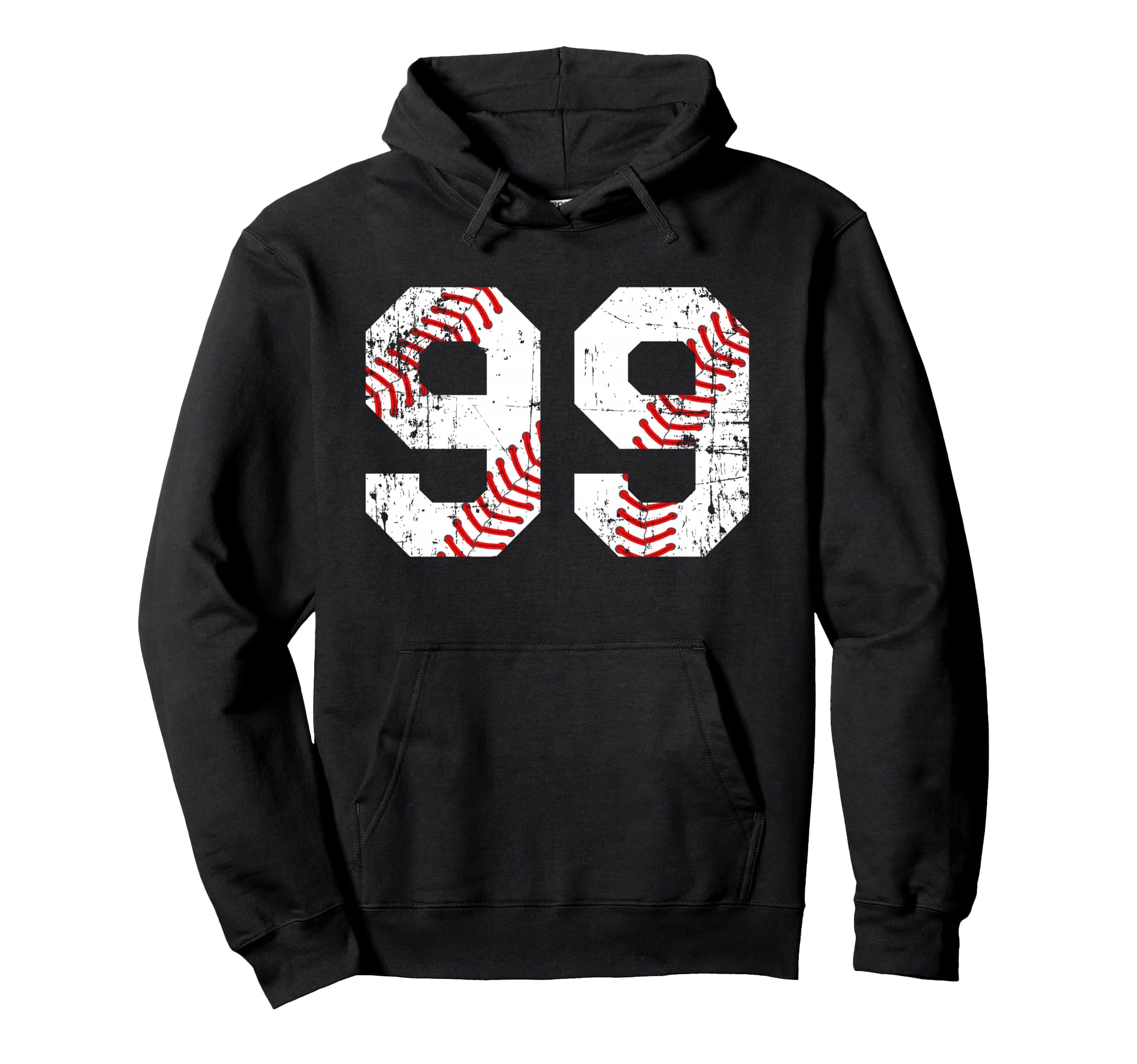 Baseball 99 Jersey Number Hoodie - Unique Graphic Men Women - T-Shirt, Sweatshirt, Hoodie