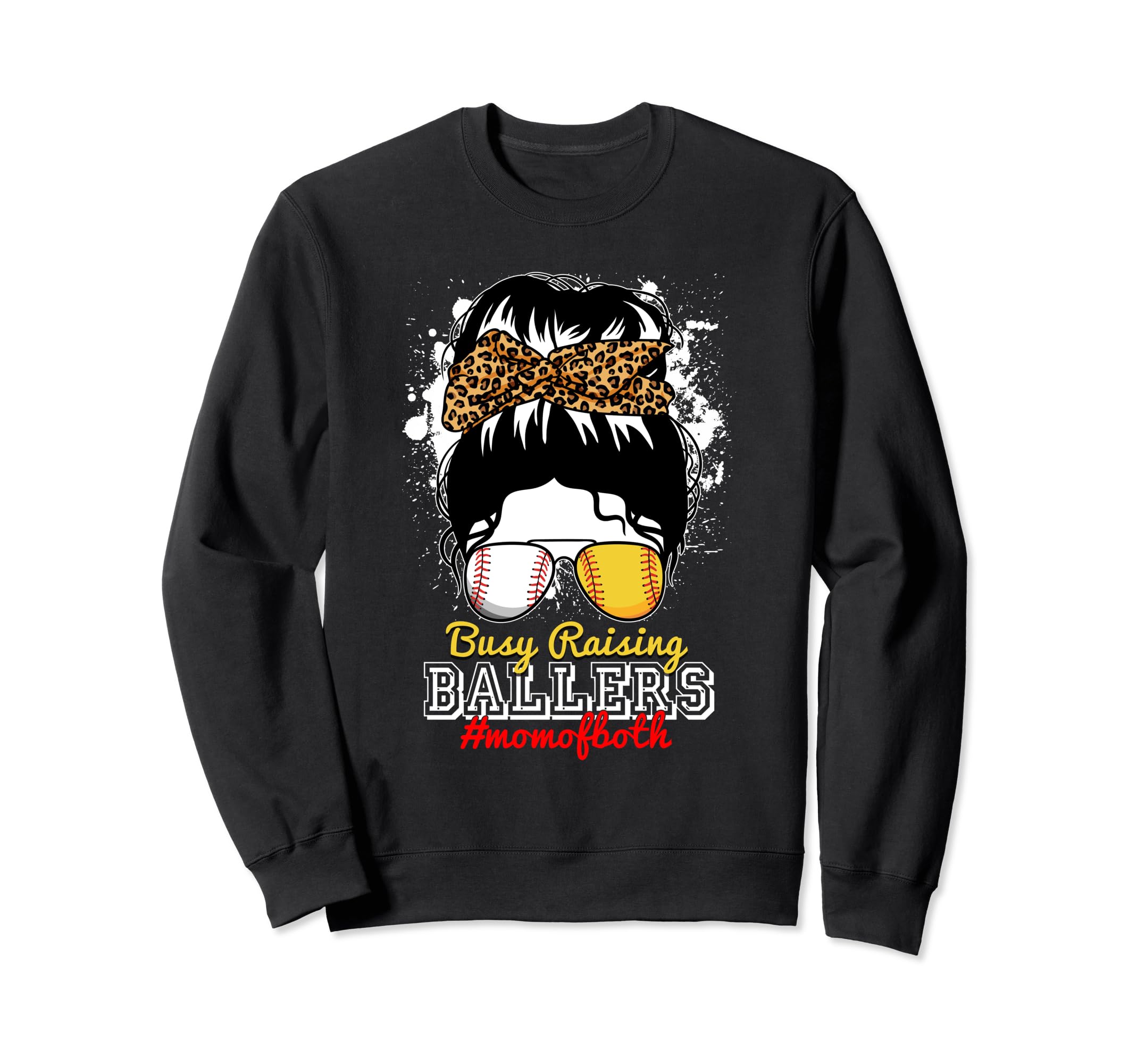 Baseball Softball Moms Life Busy Sweatshirt - Custom Art Print Unisex - T-Shirt, Sweatshirt, Hoodie