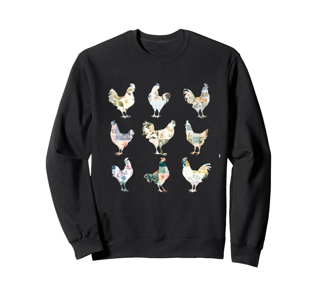 Boho Chicken Farmers Chicken Sweatshirt - Unique Graphic Unisex - T-Shirt, Sweatshirt, Hoodie