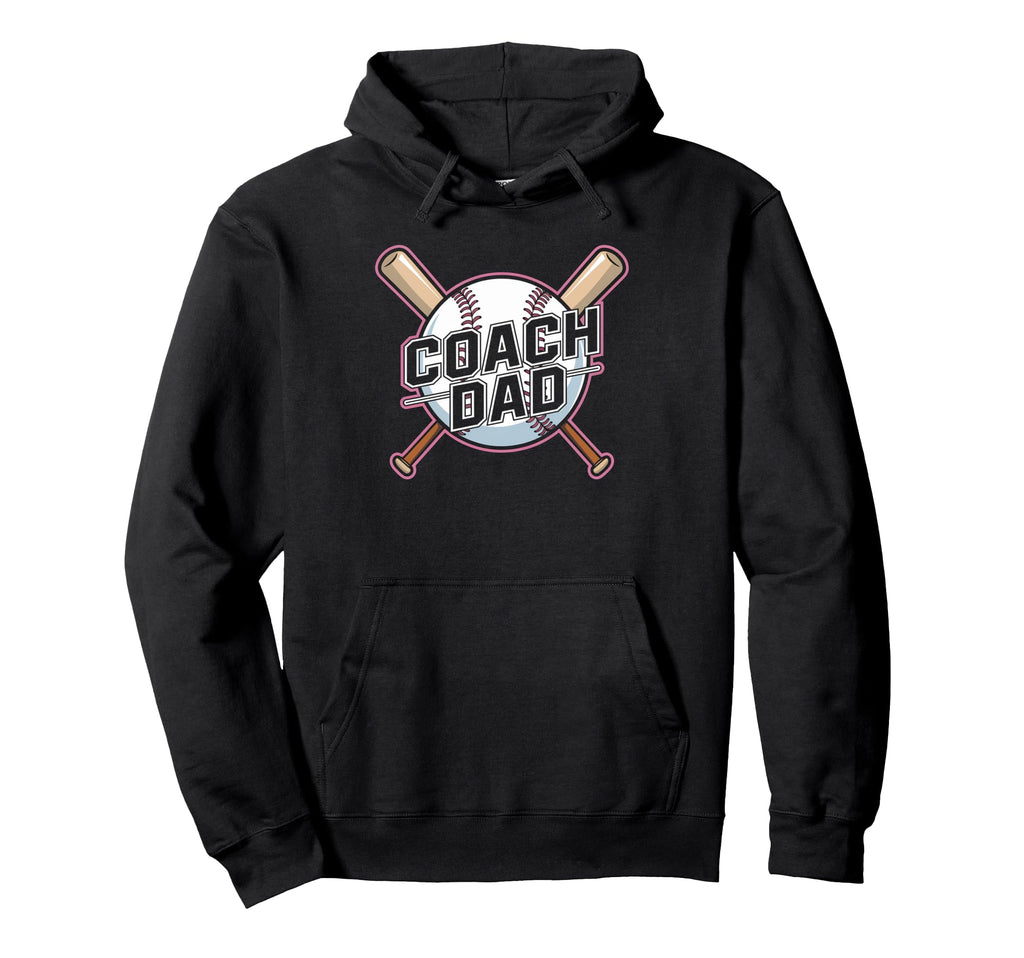 Dad Coach Baseball Hoodie - Aesthetic Graphic for Adults - T-Shirt, Sweatshirt, Hoodie