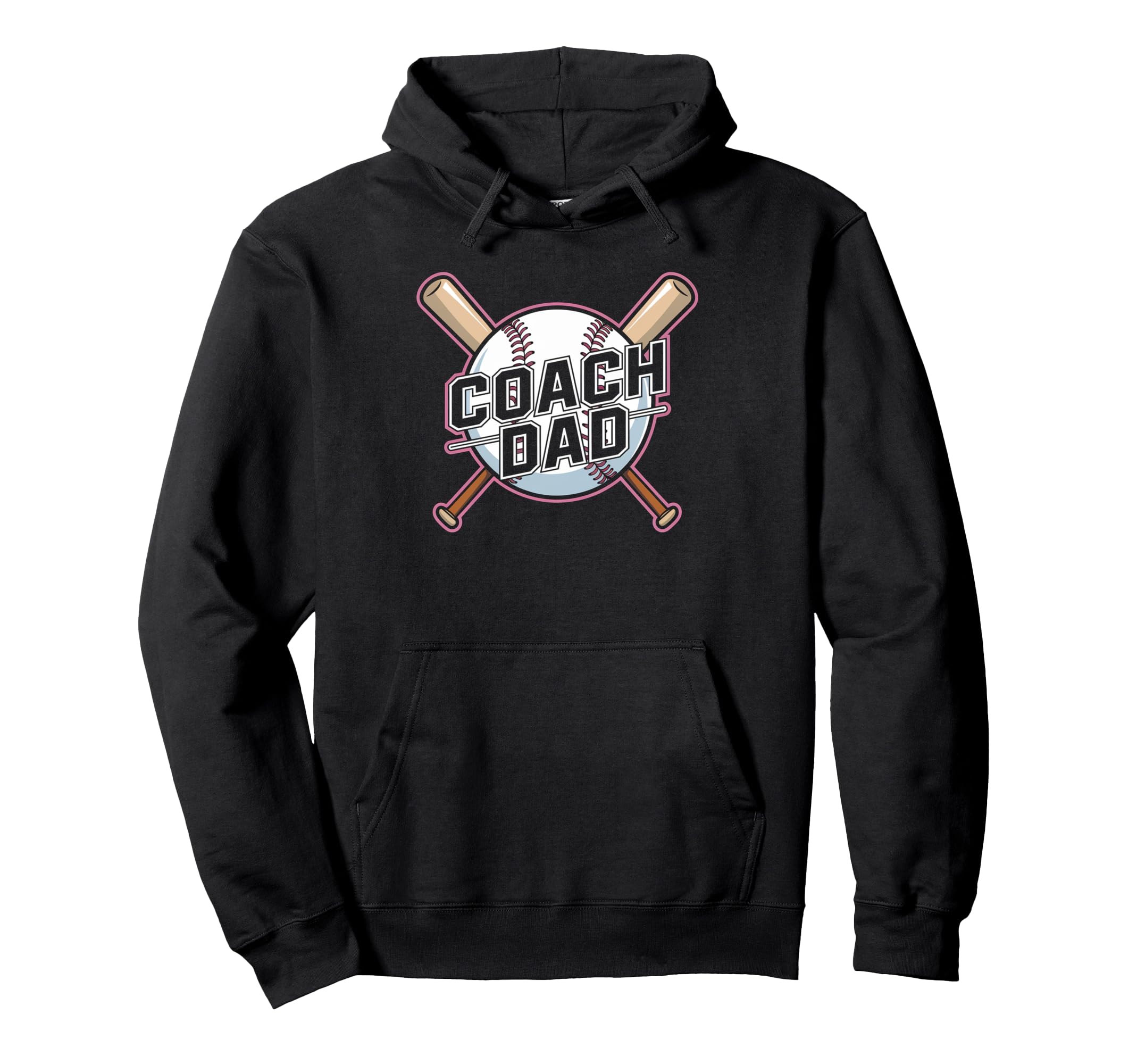 Dad Coach Baseball Hoodie - Aesthetic Graphic for Adults - T-Shirt, Sweatshirt, Hoodie