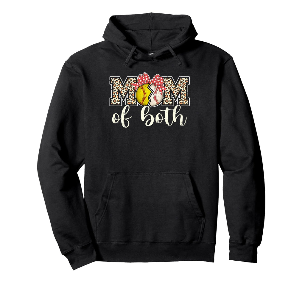 Mom Both Headband Leopard Baseball Hoodie - Unique Graphic Men Women - T-Shirt, Sweatshirt, Hoodie