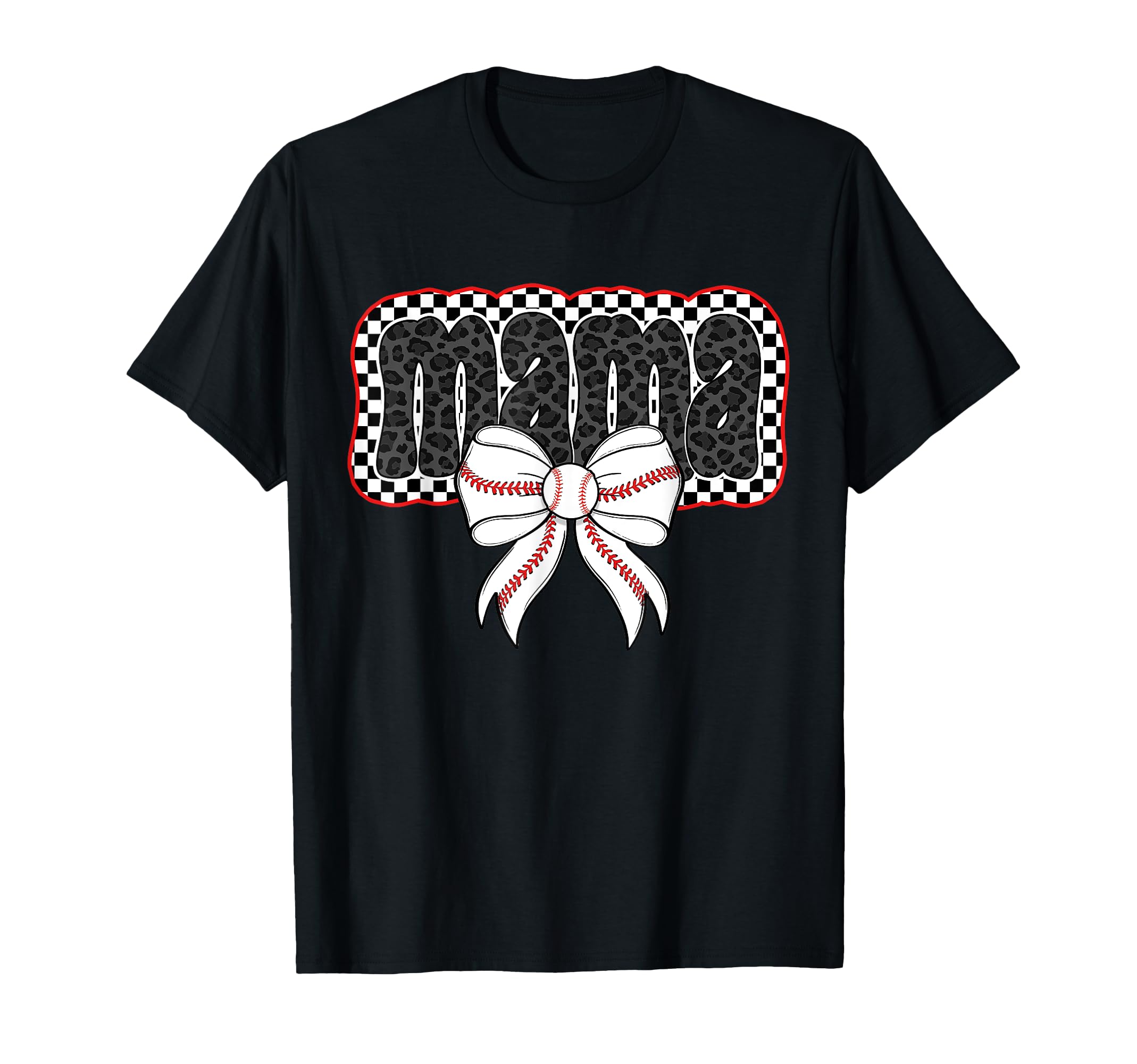 Mama Coquette Bow Baseball Cheer Mom T-Shirt - Unique Graphic Unisex - T-Shirt, Sweatshirt, Hoodie