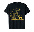 Peace Love Joy Tree Reindeer Snowflake T-Shirt - Fun Novelty Design Unisex - T-Shirt, Sweatshirt, Hoodie