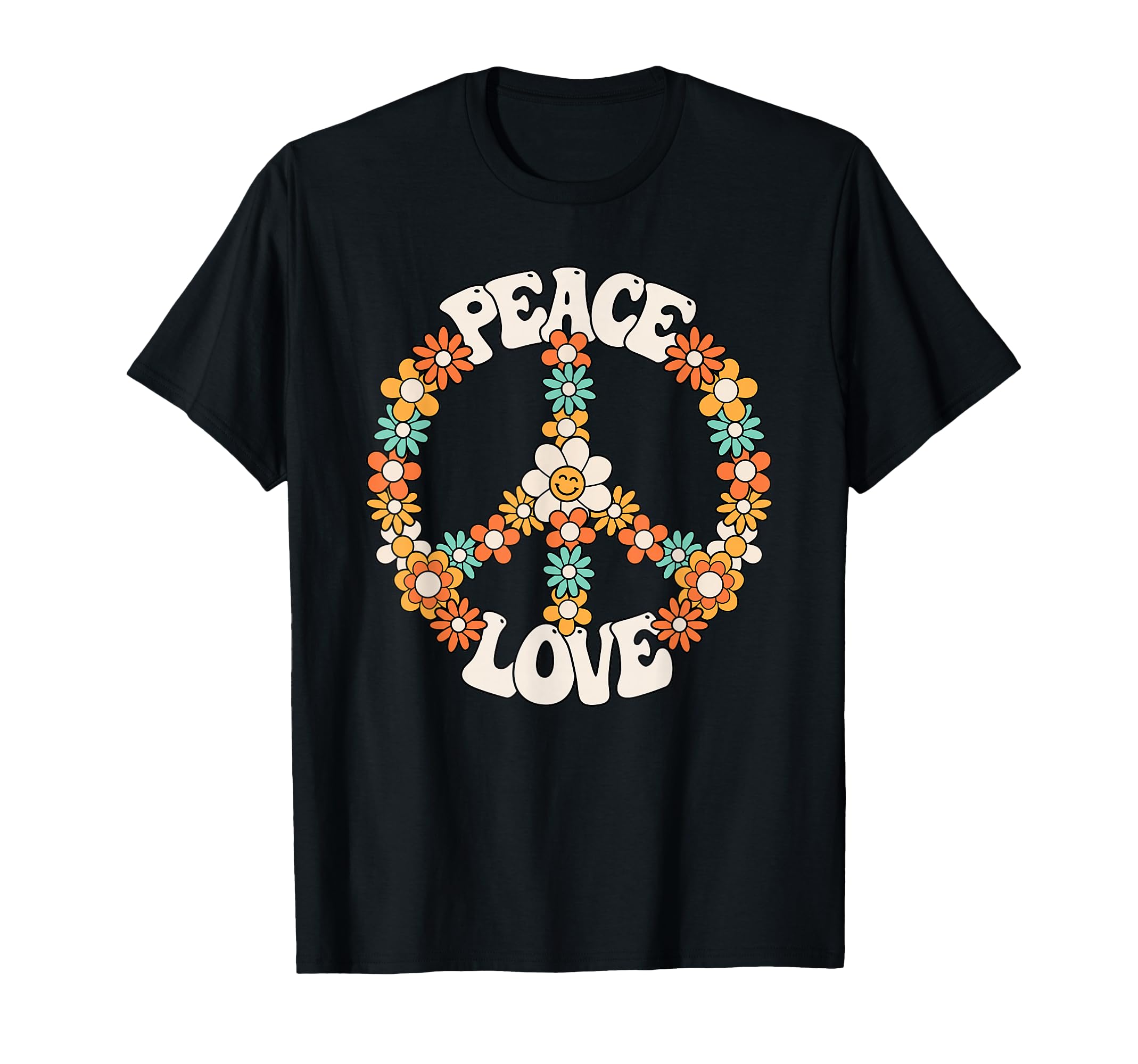 Peace Sign Love 60S 70S Costume Groovy T-Shirt - Graphic Print Men Women - T-Shirt, Sweatshirt, Hoodie