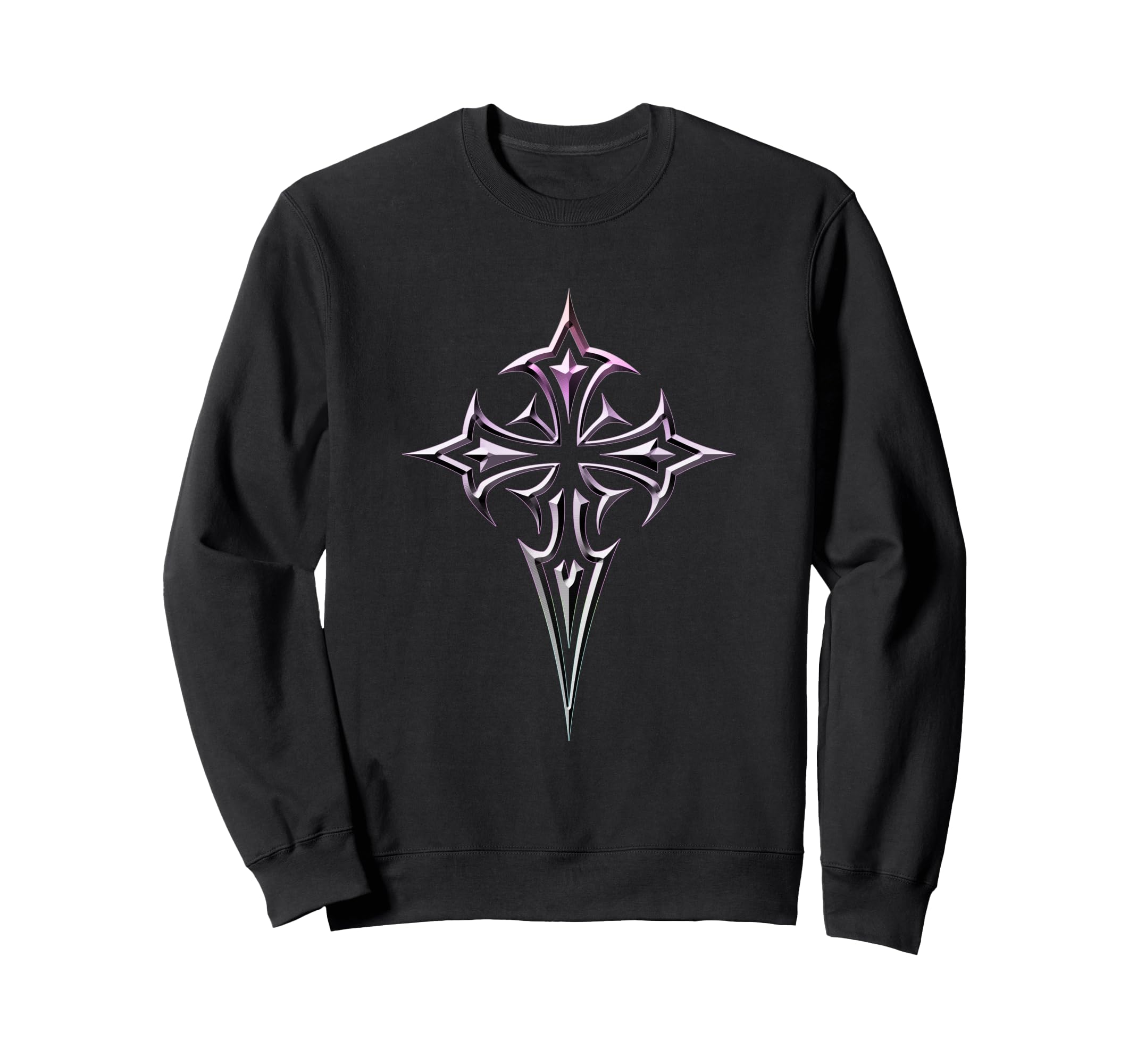 Gothic Cross Y2K Alt Aesthetic Emo Sweatshirt - Trendy Graphic for Adults - T-Shirt, Sweatshirt, Hoodie