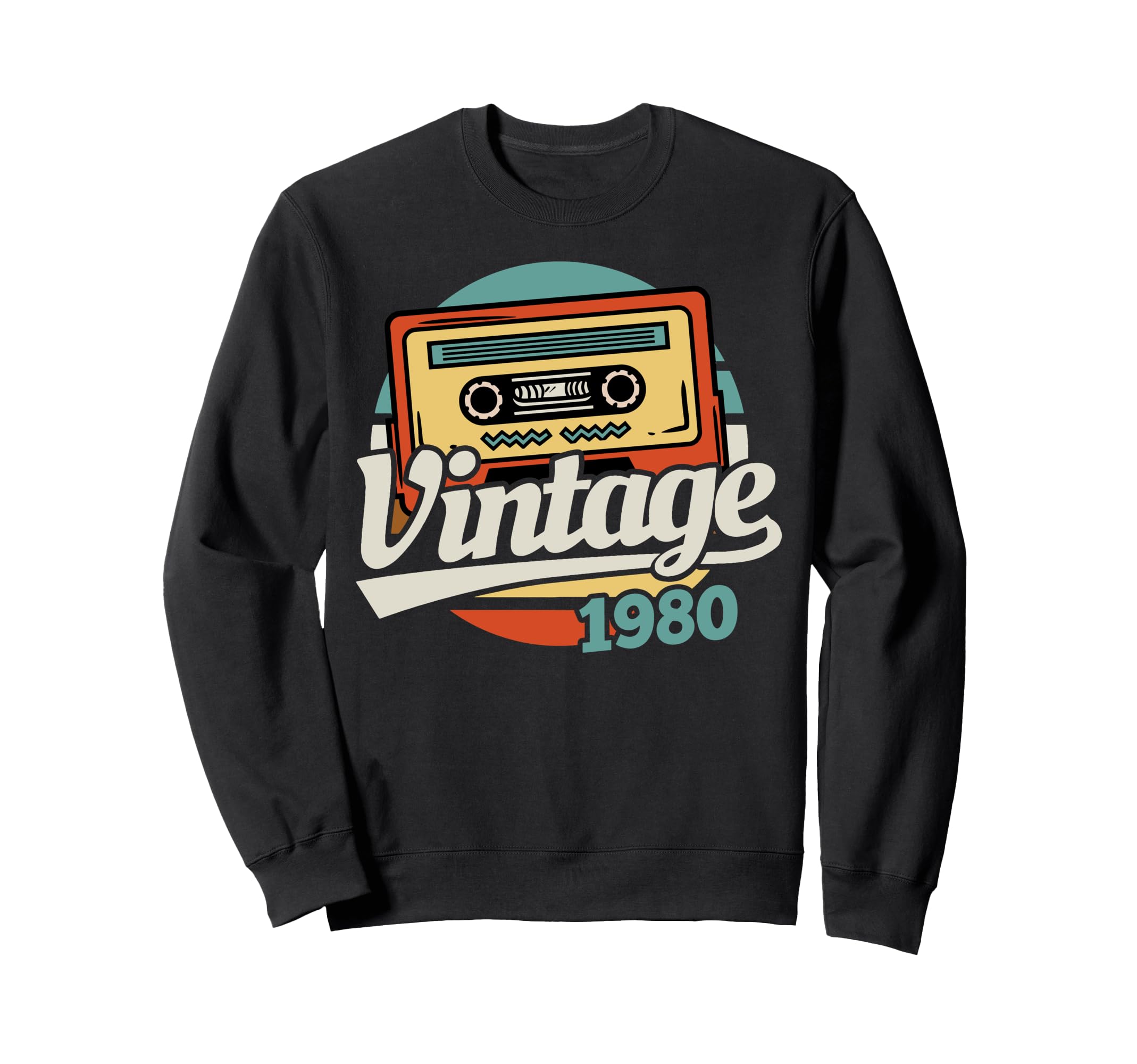 1980 Birthday Cassette Tape Gift Sweatshirt - Fun Novelty Design Unisex - T-Shirt, Sweatshirt, Hoodie
