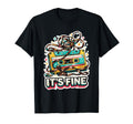 Funny Its Fine Sarcastic Cassette T-Shirt - Aesthetic Graphic Men Women - T-Shirt, Sweatshirt, Hoodie