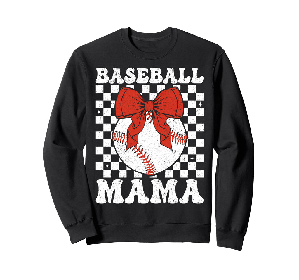 Baseball Mama Coquette Bow Game Day Sweatshirt - Novelty Apparel Men Women - T-Shirt, Sweatshirt, Hoodie