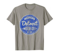 Detroit Michigan Motor City Distressed T-Shirt - Custom Art Print Unisex - T-Shirt, Sweatshirt, Hoodie