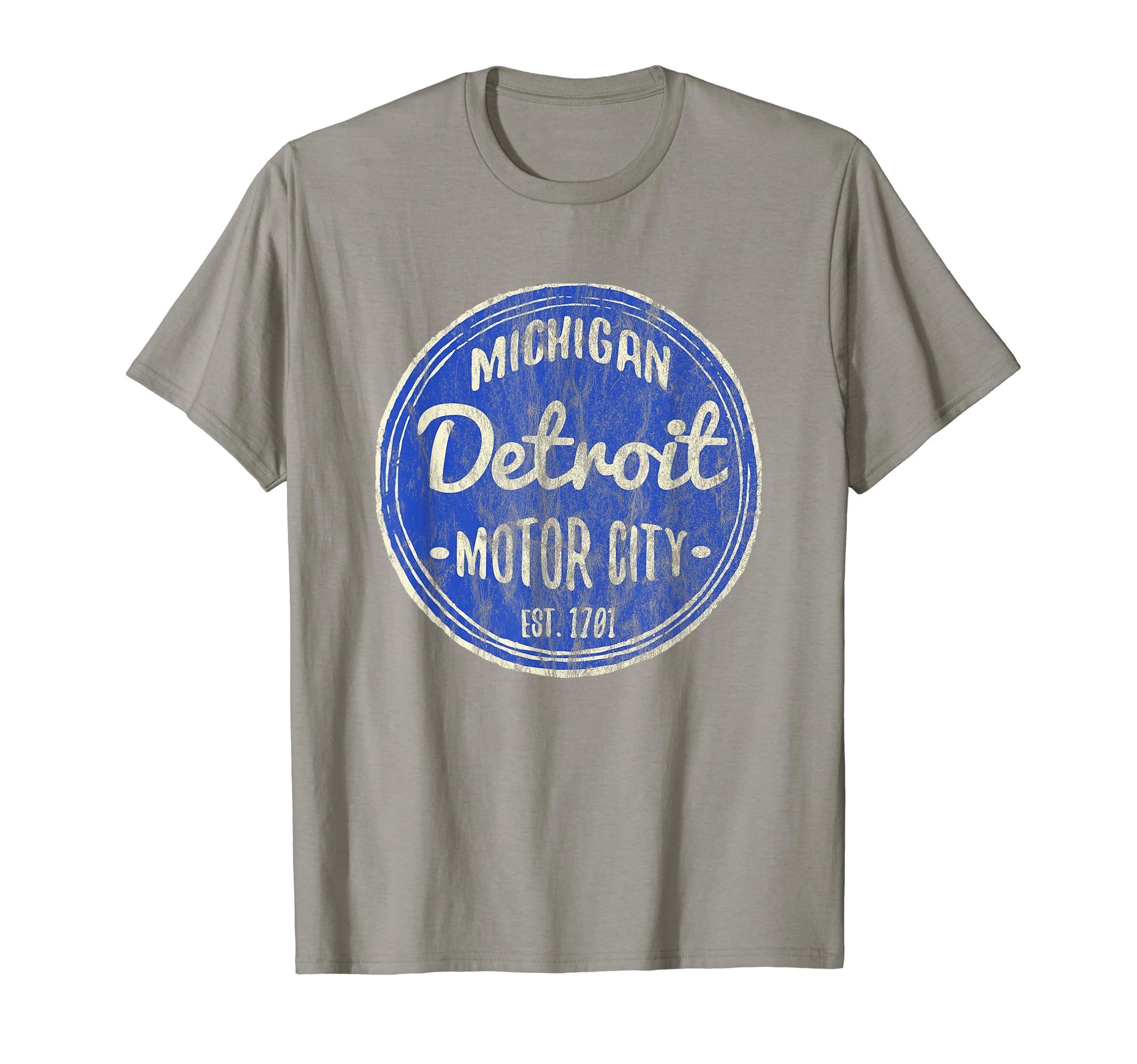 Detroit Michigan Motor City Distressed T-Shirt - Custom Art Print Unisex - T-Shirt, Sweatshirt, Hoodie