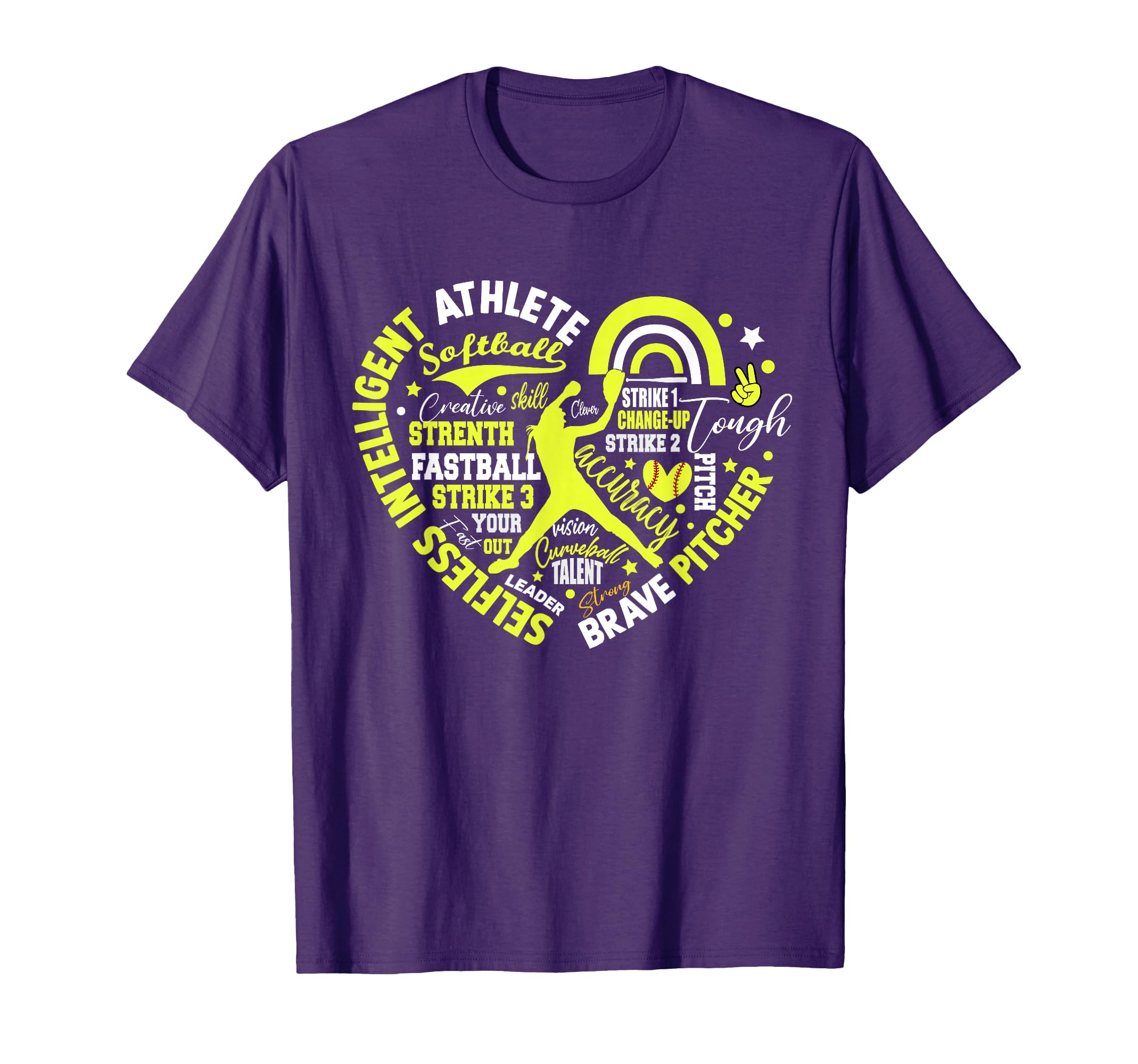 Softball Pitcher Great Teens Heart T-Shirt - Trendy Graphic for Adults - T-Shirt, Sweatshirt, Hoodie