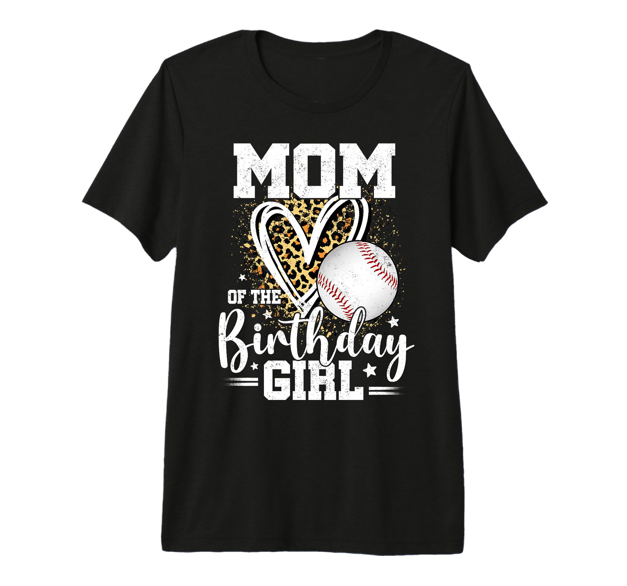 Mom Birthday Baseball Mom Leopard Heart T-Shirt - Aesthetic Graphic Unisex - T-Shirt, Sweatshirt, Hoodie