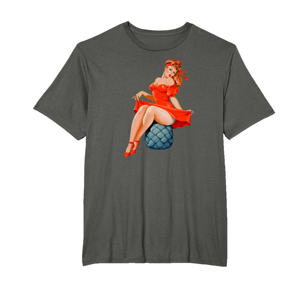 1940S Pin Up Hot Redhead Pinup T-Shirt - Trendy Graphic Men Women - T-Shirt, Sweatshirt, Hoodie