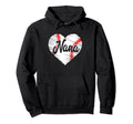 Baseball Nana Heart Mothers Day Mom Hoodie - Novelty Apparel for Adults - T-Shirt, Sweatshirt, Hoodie