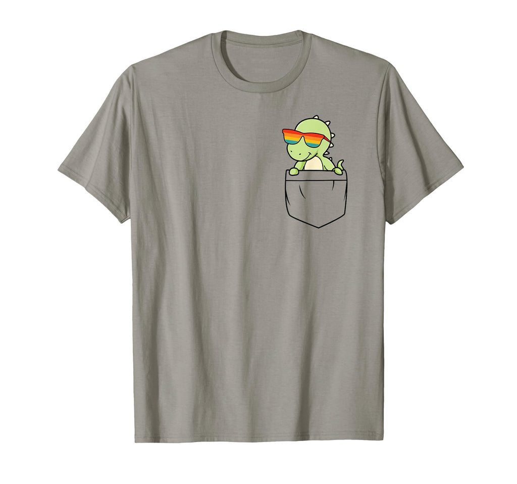 Dinosaur Pocket Funny Dino Rainbow T-Shirt - Graphic Print Men Women - T-Shirt, Sweatshirt, Hoodie