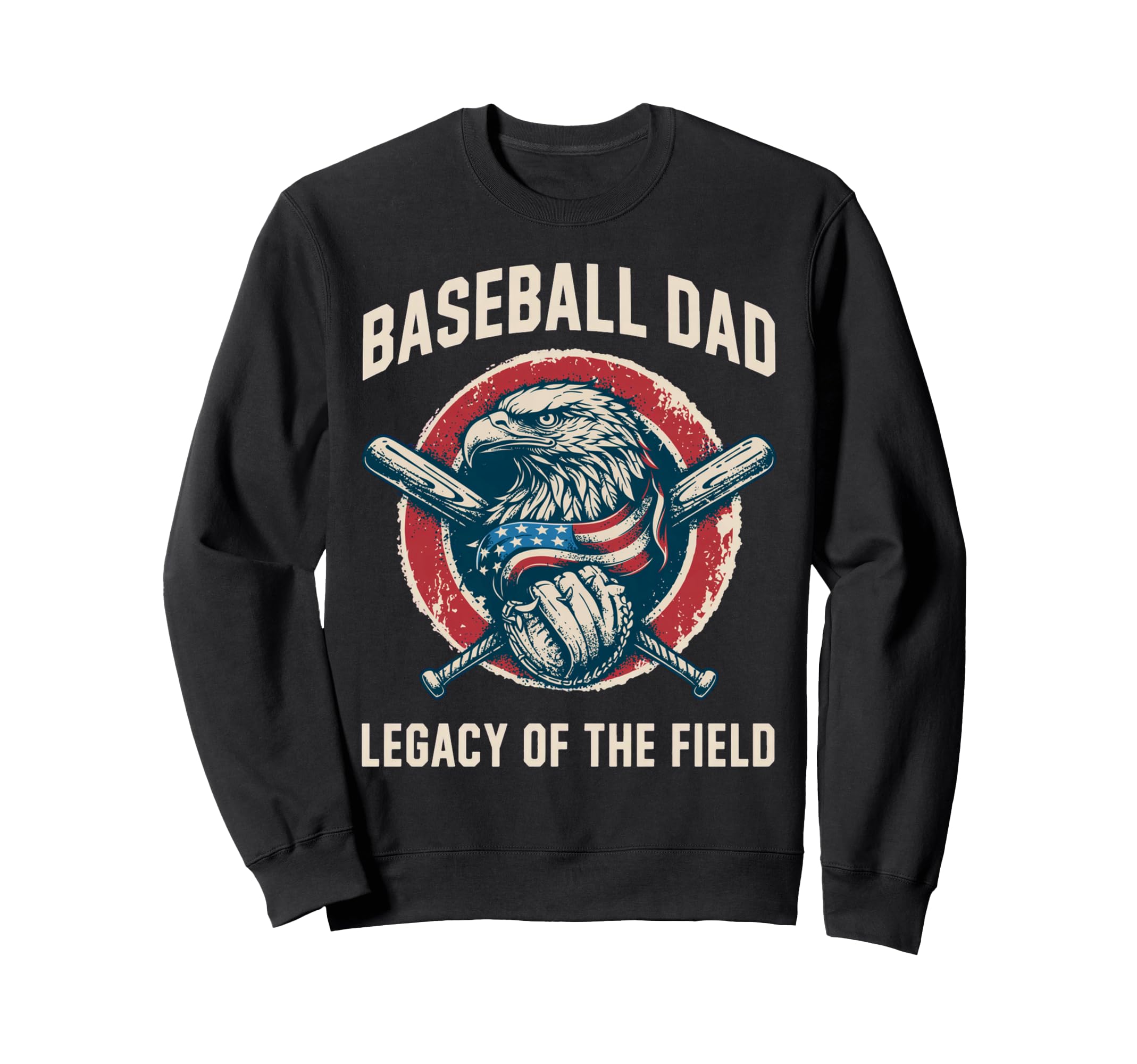 Baseball Fathers Day Baseball Dad Sweatshirt - Custom Art Print for Adults - T-Shirt, Sweatshirt, Hoodie